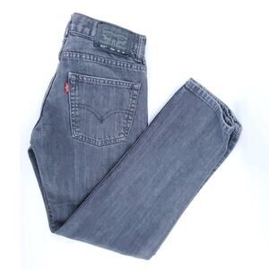 Levi's Boys 513 Slim Fit Grey Performance Denim Elastic Adjustable Jeans| 12 Reg